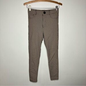 Zara plaid houndstooth pattern skinny‎ pants size medium